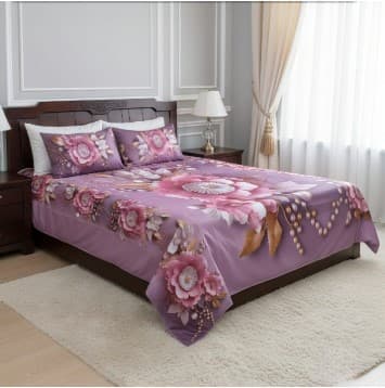 Water Proof China Premium 3D Design Bed Sheet